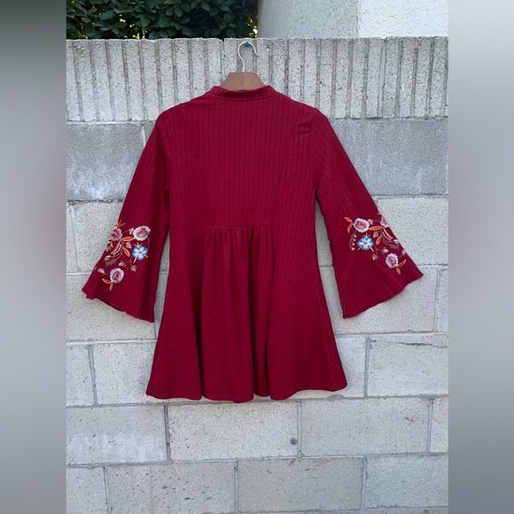 Tiptupu women’s Velvet V neck Long sleeve shift mini dress not new normal wear - Picture 8 of 14